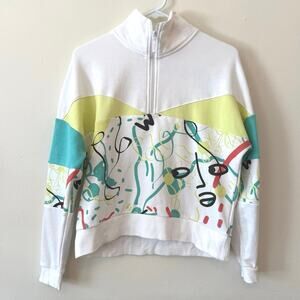 Puma x Shantell Martin Graphic Quarter Zip Crop Sweatshirt Small